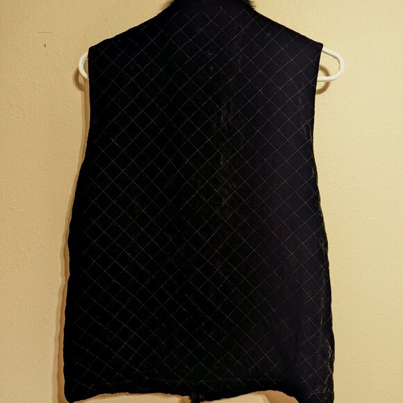 Chico's Quilted Velvet Vest  Reversable  Size Medium - Picture 2 of 7